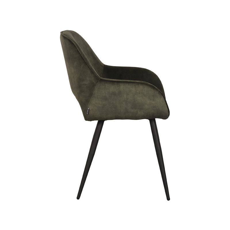 LABEL51 Eetkamerstoel Fer - Hunter - - Zwart Metalen Frame