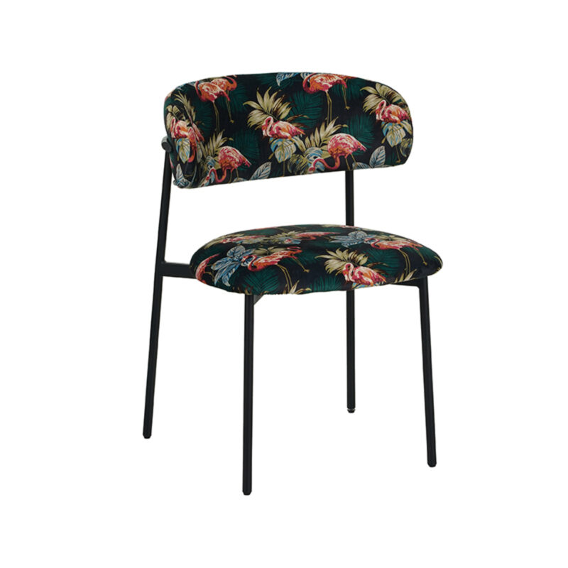 LABEL51 Eetkamerstoel Ferry - Multicolor - - Zwart Metalen Frame Ferry