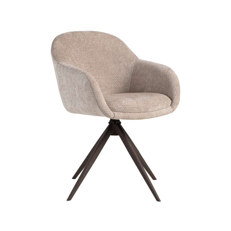 LABEL51 Eetkamerstoel Fiby - Clay - - Brons Metalen Frame