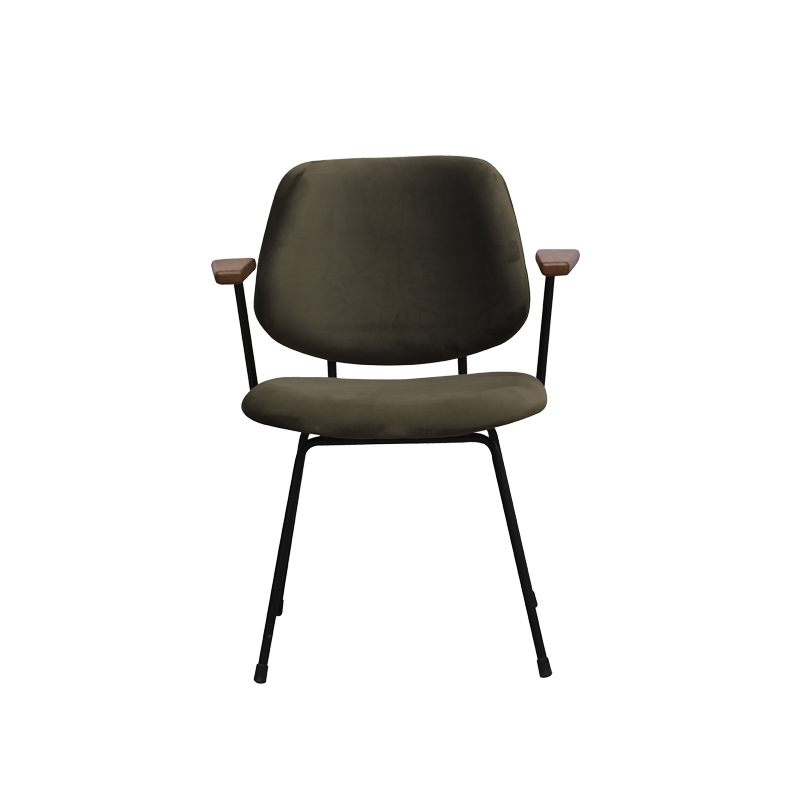 LABEL51 Eetkamerstoel Gastron - Hunter - - Zwart Metalen Frame