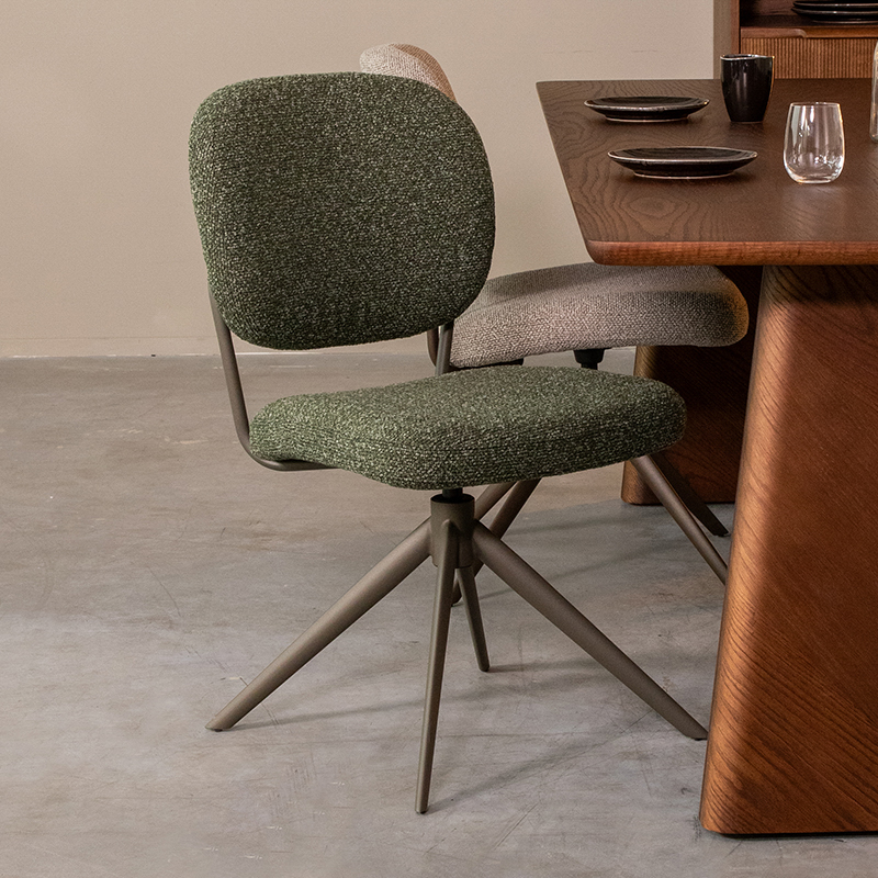 LABEL51 Eetkamerstoel Geneva - Forest - - Forest Metalen Frame