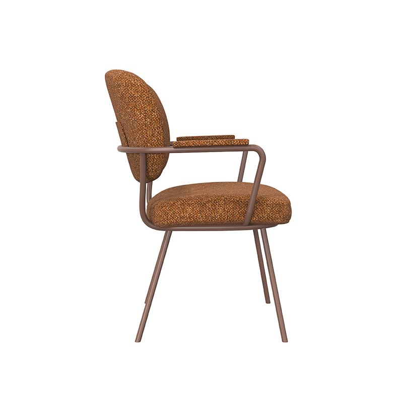 LABEL51 Eetkamerstoel Lausanne - Coral - - Coral Metalen Frame