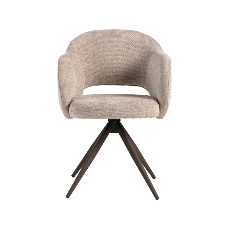 LABEL51 Eetkamerstoel Lela - Clay - - Brons Metalen Frame Lela