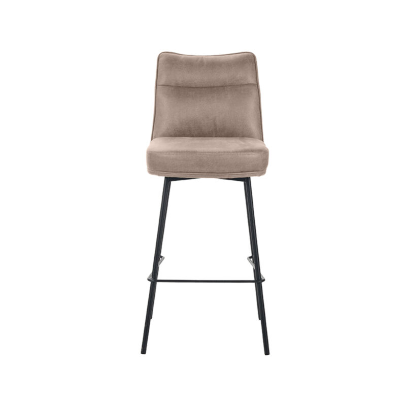 LABEL51 Eetkamerstoel Lennon - Taupe - Micro Suede - Hoog Lennon