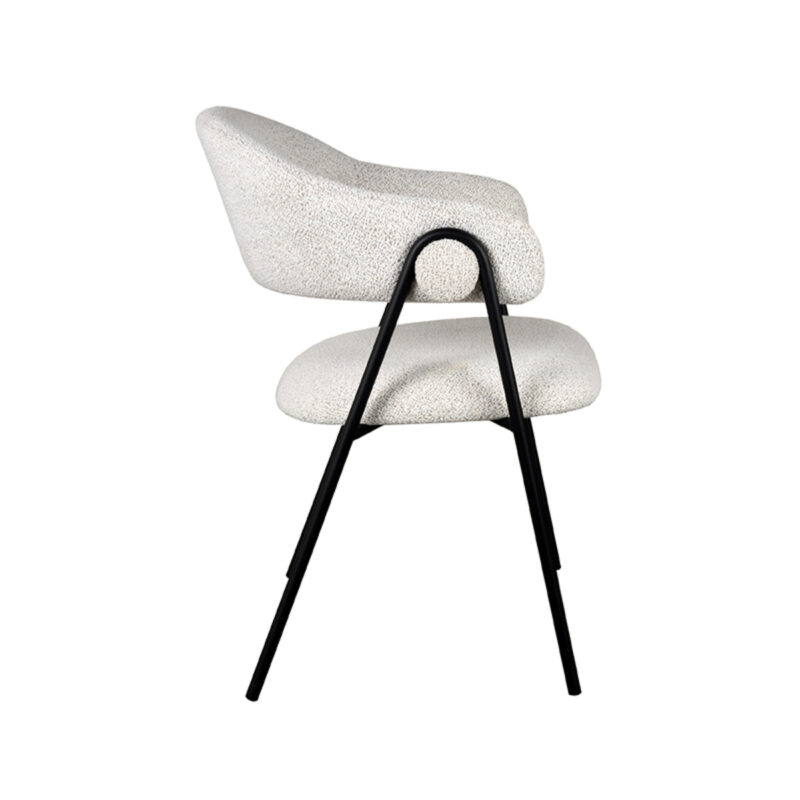 LABEL51 Eetkamerstoel Lowen - Champagne - - Zwart Metalen Frame