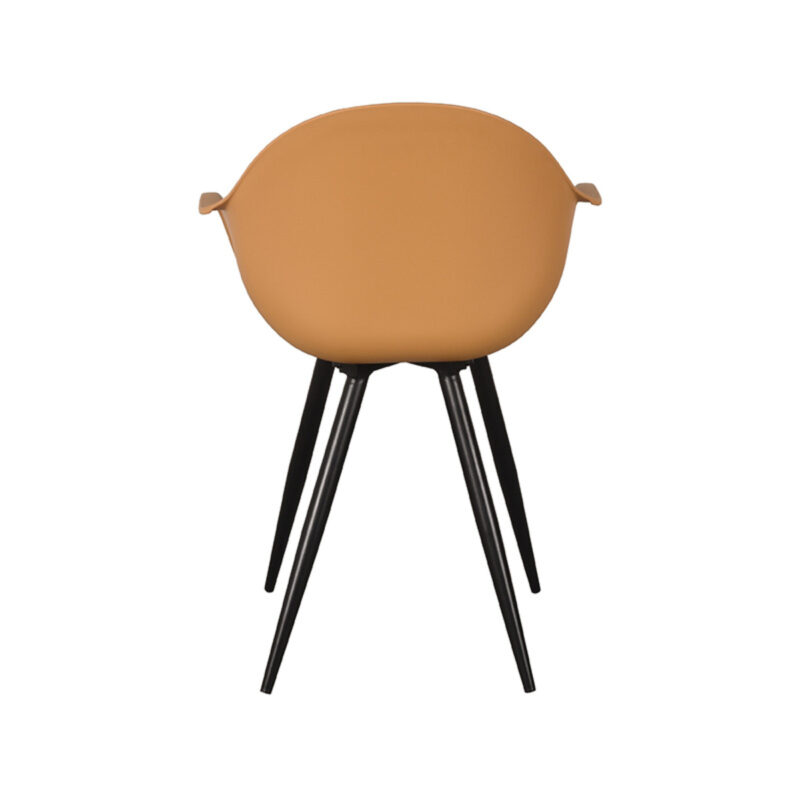 LABEL51 Eetkamerstoel Luca - Oker - - Zwart Metalen Frame