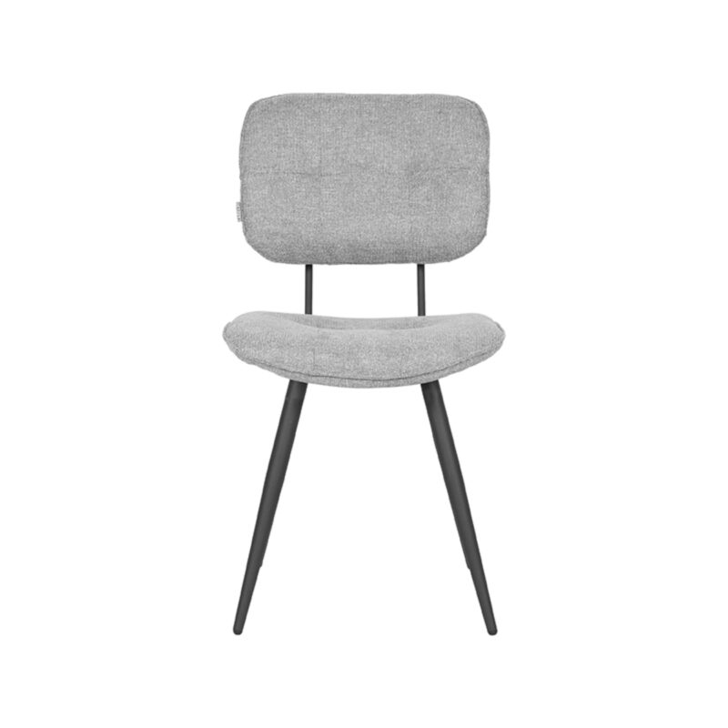 LABEL51 Eetkamerstoel Lux - Zinc - Weave - Zwart Metalen Frame Lux