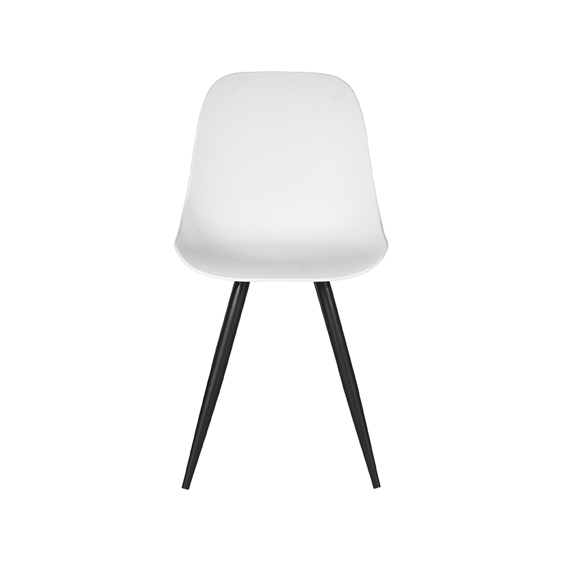 LABEL51 Eetkamerstoel Monza - Wit - PP - Zwart Metalen Frame Monza