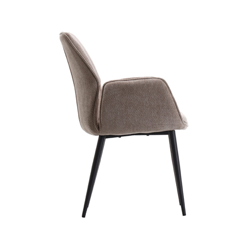 LABEL51 Eetkamerstoel Morris - Clay - - Zwart Metalen Frame