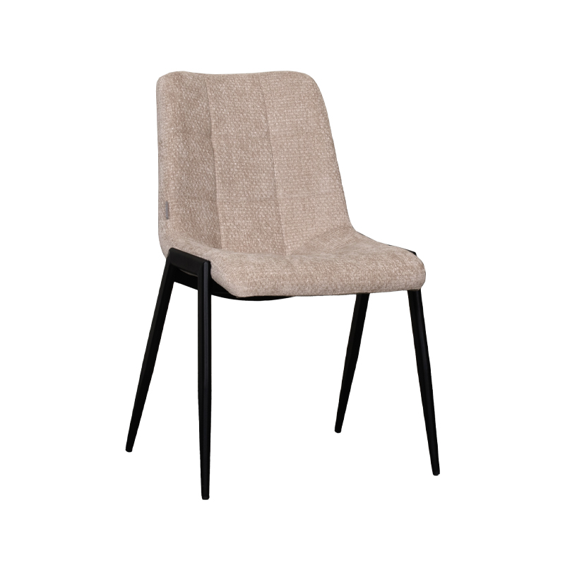 LABEL51 Eetkamerstoel Noor - Clay - Elite - Zwart Metalen Frame Noor