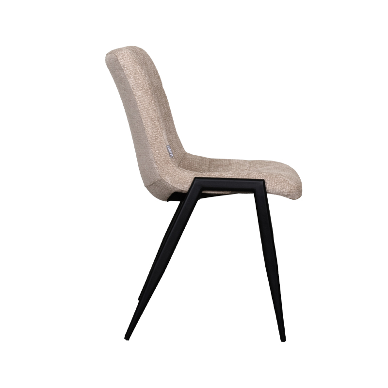 LABEL51 Eetkamerstoel Noor - Clay - Elite - Zwart Metalen Frame Elite