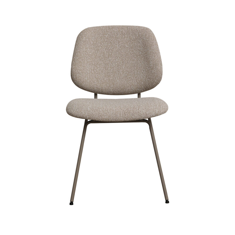 LABEL51 Eetkamerstoel Ravenna - Naturel - - Taupe Metalen Frame