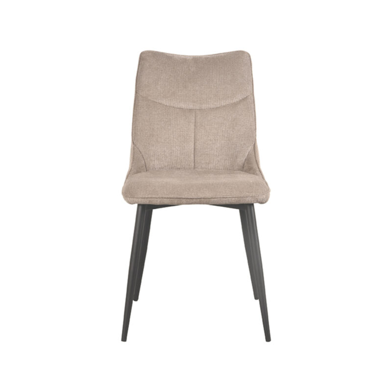 LABEL51 Eetkamerstoel Riv - Clay - - Zwart Metalen Frame Riv