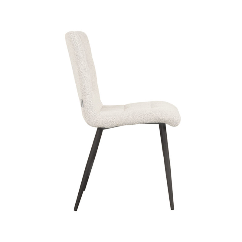 LABEL51 Eetkamerstoel Sam - Champagne - - Zwart Metalen Frame