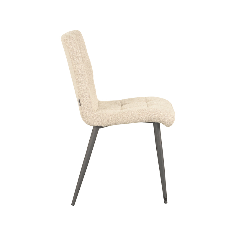 LABEL51 Eetkamerstoel Sam - Naturel - - Zwart Metalen Frame