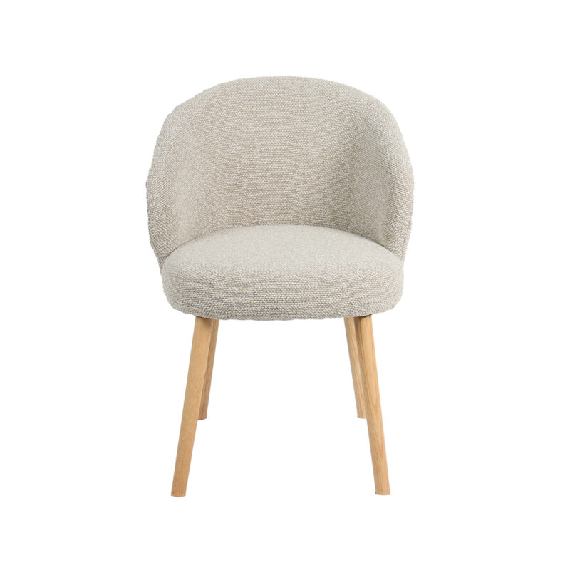 LABEL51 Eetkamerstoel Shiro - Naturel - - Naturel Houten Frame Shiro