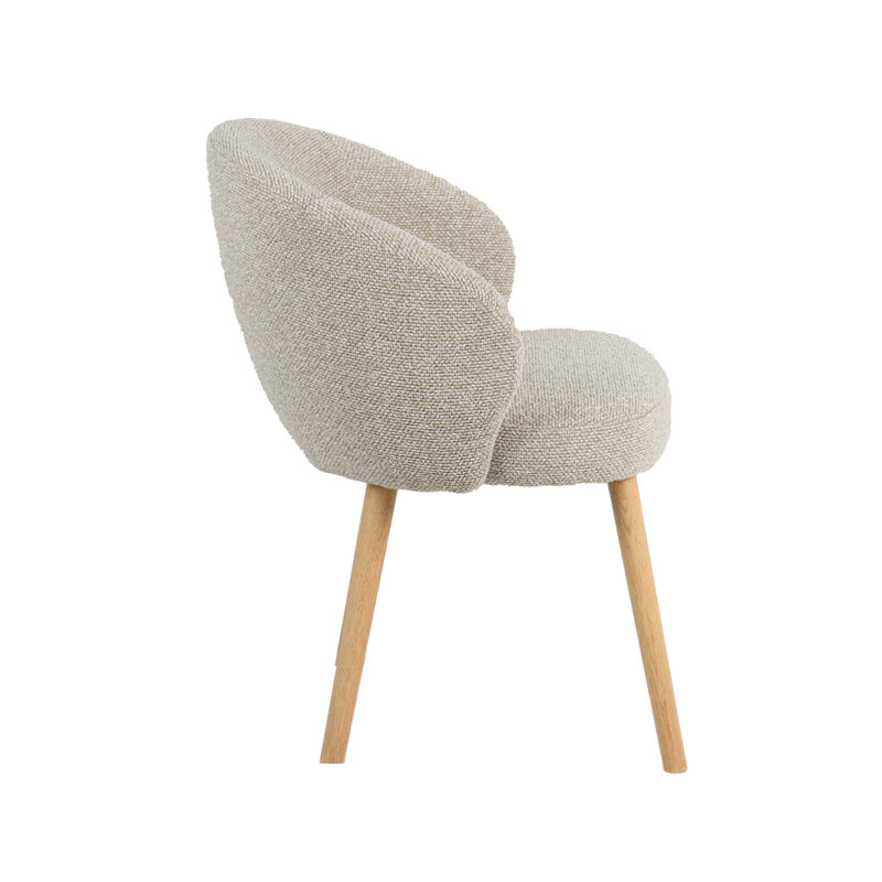 LABEL51 Eetkamerstoel Shiro - Naturel - - Naturel Houten Frame