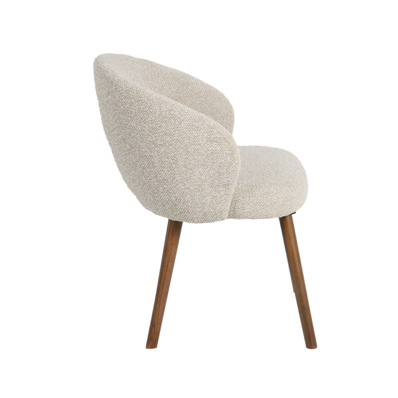 LABEL51 Eetkamerstoel Shiro - Naturel - - Walnoot Houten Frame