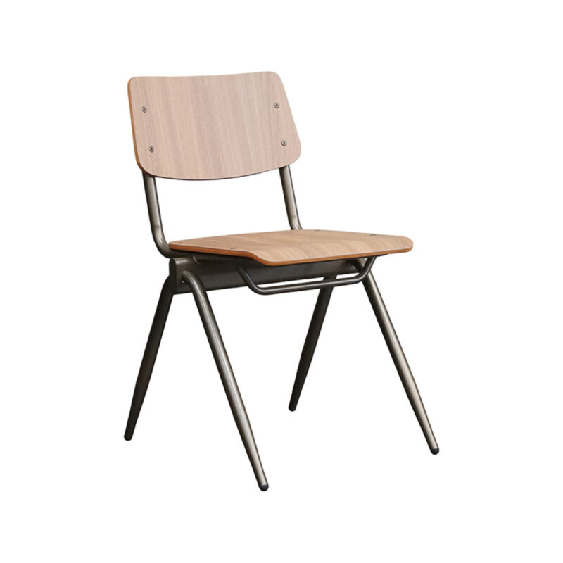 LABEL51 Eetkamerstoel Solid - Walnoot - - Goud Metalen Frame Solid