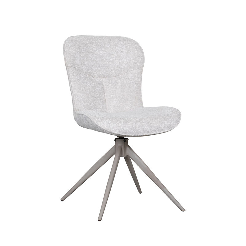 LABEL51 Eetkamerstoel Thorben - Naturel - - Taupe Metalen Frame