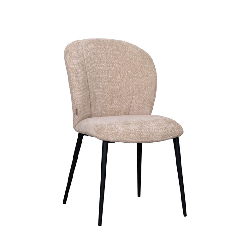 LABEL51 Eetkamerstoel Vino - Clay - - Zwart Metalen Frame Vino