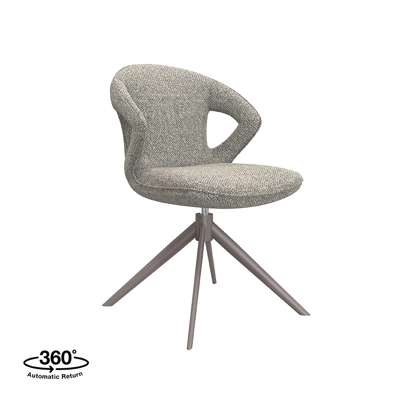 LABEL51 Eetkamerstoel Zurich - Mushroom - - Brons Metalen Frame Zurich