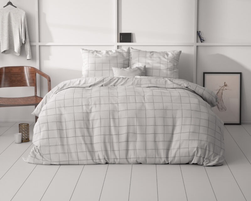 Sleeptime Check it Grijs 140 x 220