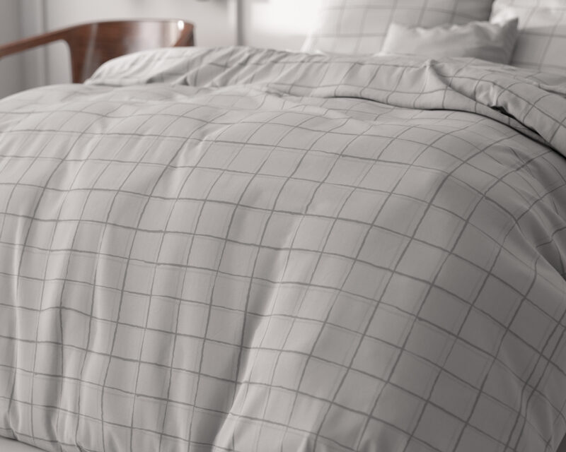 Sleeptime Check It Grijs 200 x 220