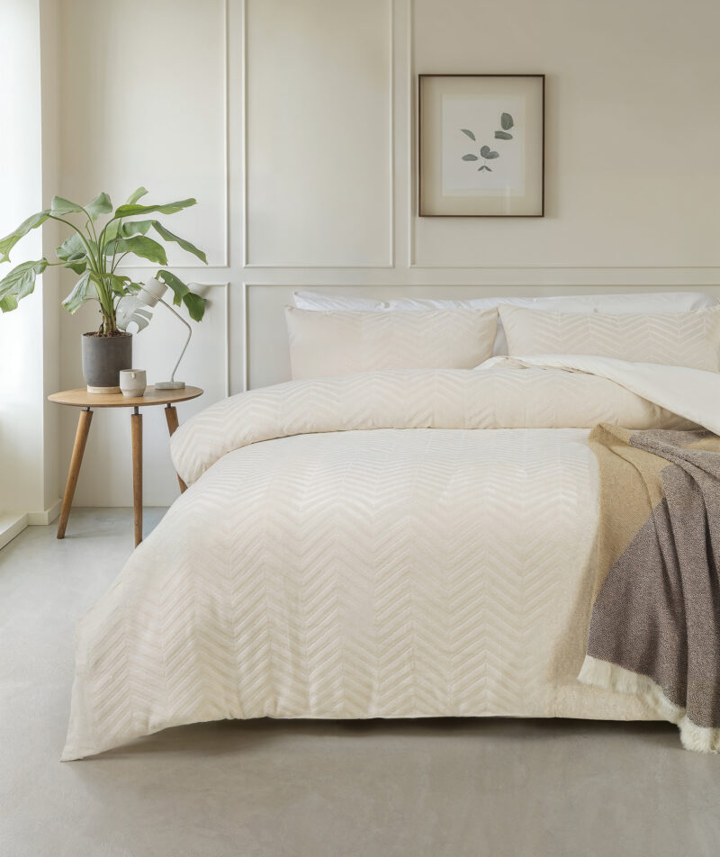 Chevron Teddy Créme 240 x 200/220 Sleeptime