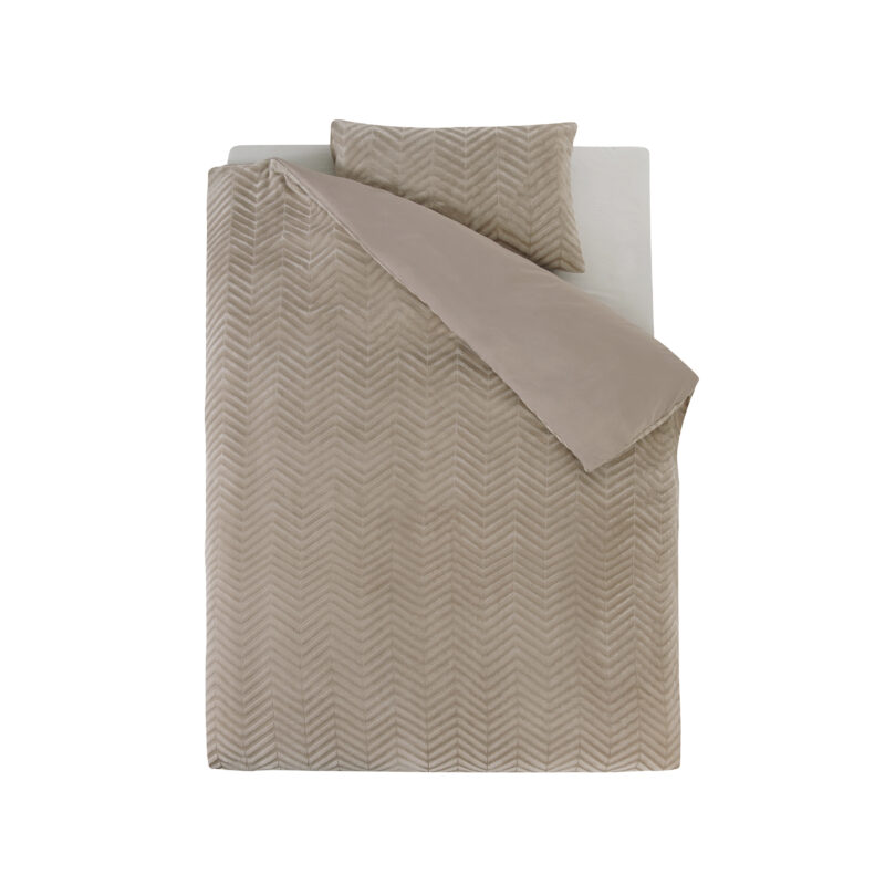 Sleeptime Chevron Teddy Taupe 140 x 200/220