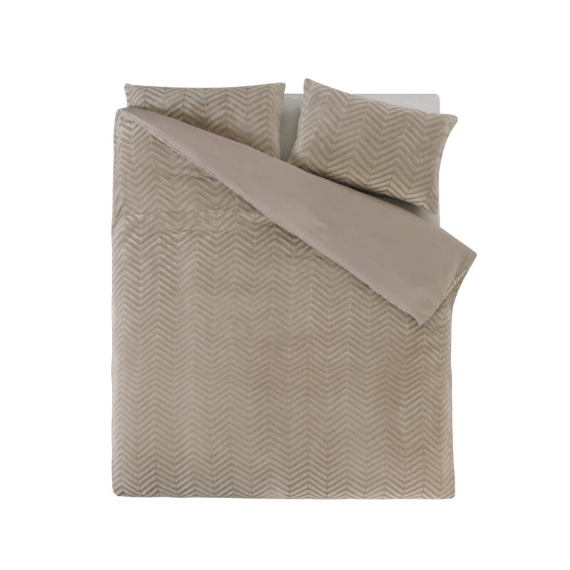Chevron Teddy Taupe 240 x 200/220 Sleeptime