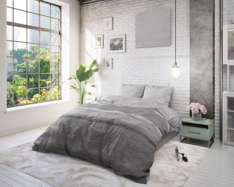 DBO ST ELG Stone Stripe Grey 240x220 Sleeptime