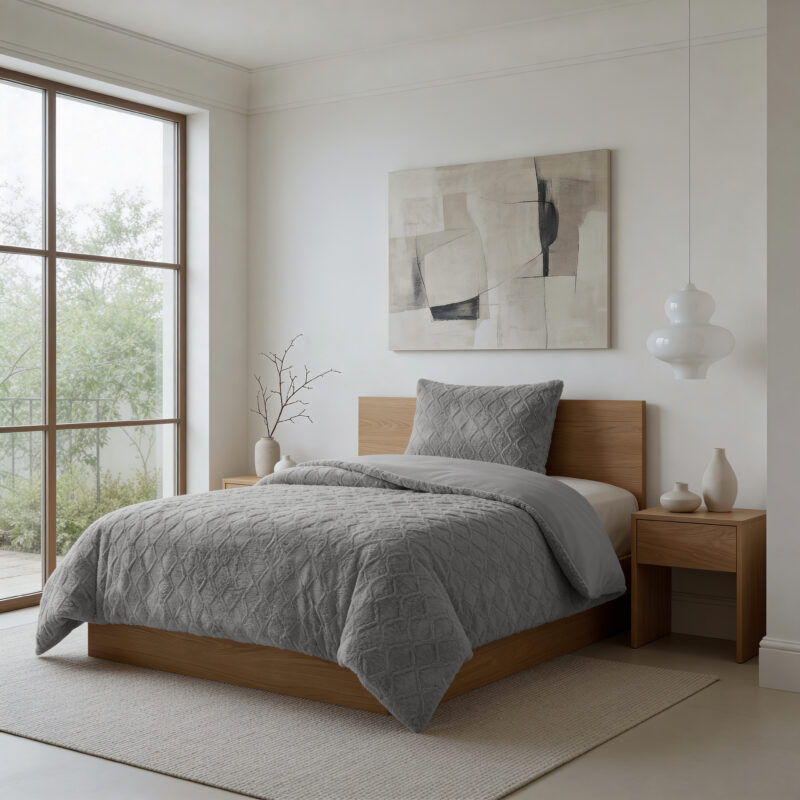 Sleeptime Faux Fur Syon Grijs 140 x 220