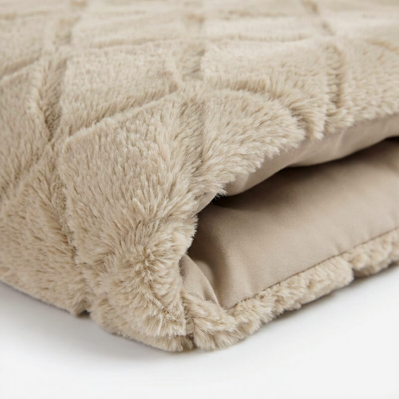 Sleeptime Faux Fur Syon Taupe 200 x 220