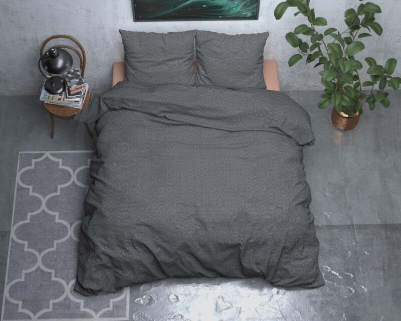 Flanel Jason Antraciet 200 x 200/220 Sleeptime