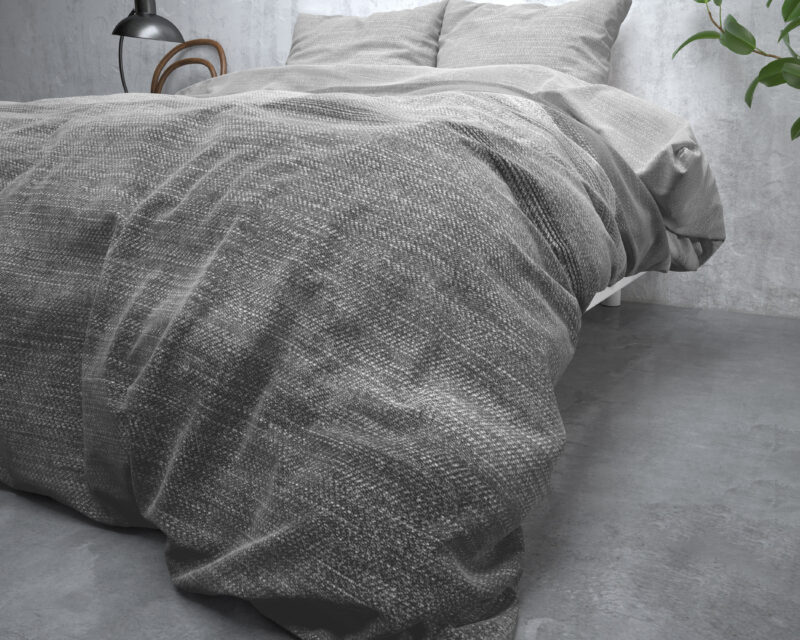 Sleeptime Flanel Stone Stripe Grijs 140 x 220