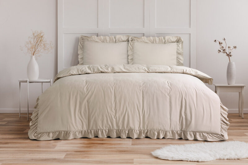 Ruffles Taupe 240 x 200/220 Sleeptime