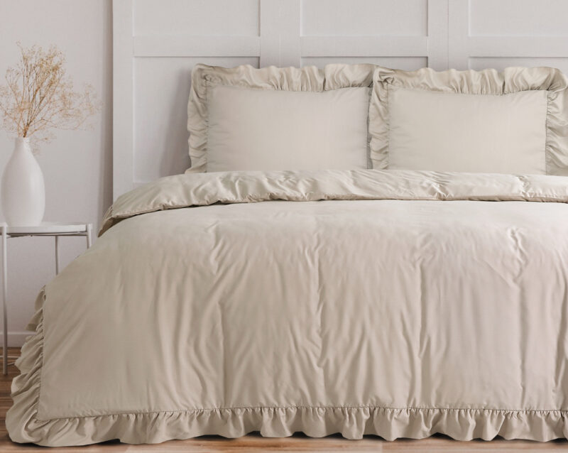 Ruffles Taupe 240 x 200/220