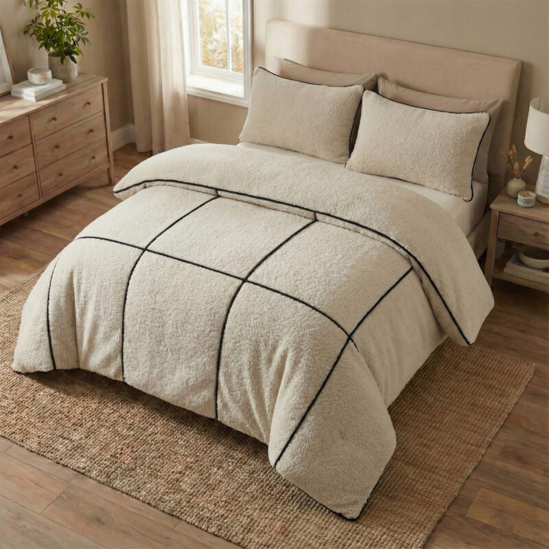 Sleeptime Teddy Trim Beige 140 x 200/220