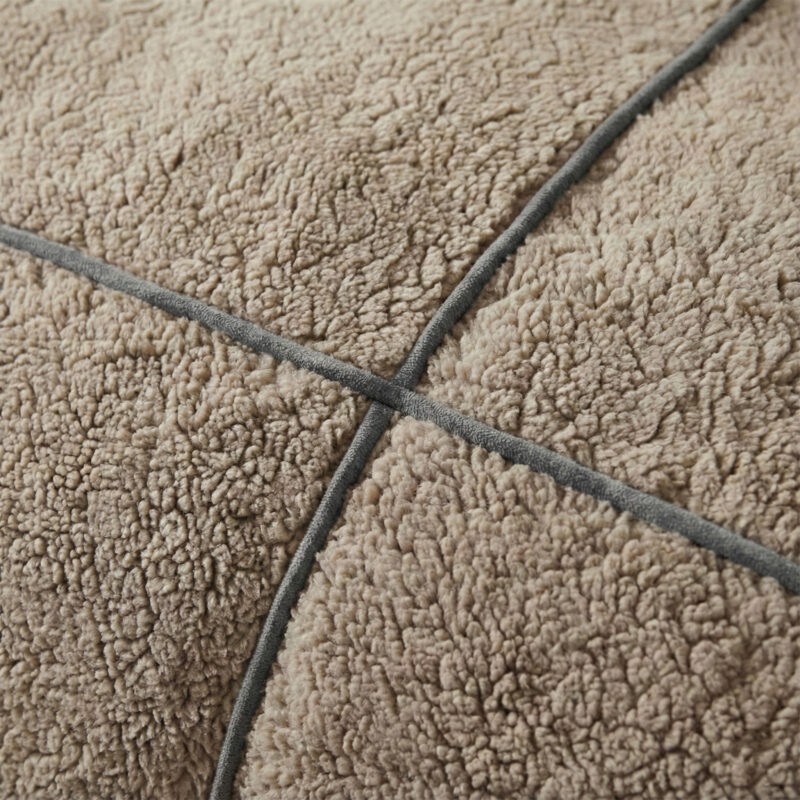 Teddy Trim Donker Taupe 200 x 200/220 Sleeptime