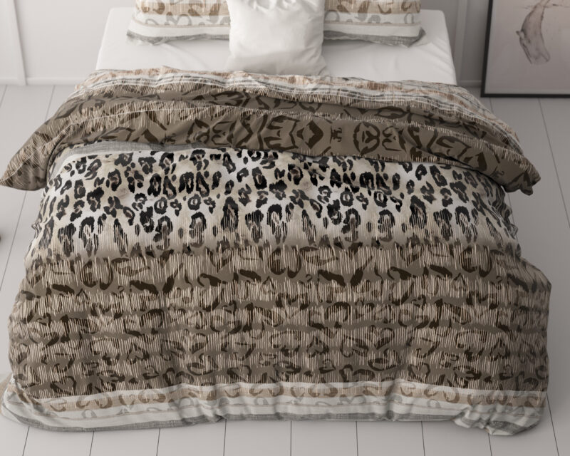 Sleeptime Tiger Leopard Taupe 200 x 220