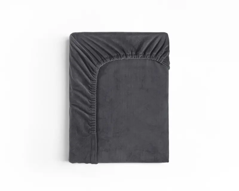 Velvet Hoeslaken Antraciet 90 x 200