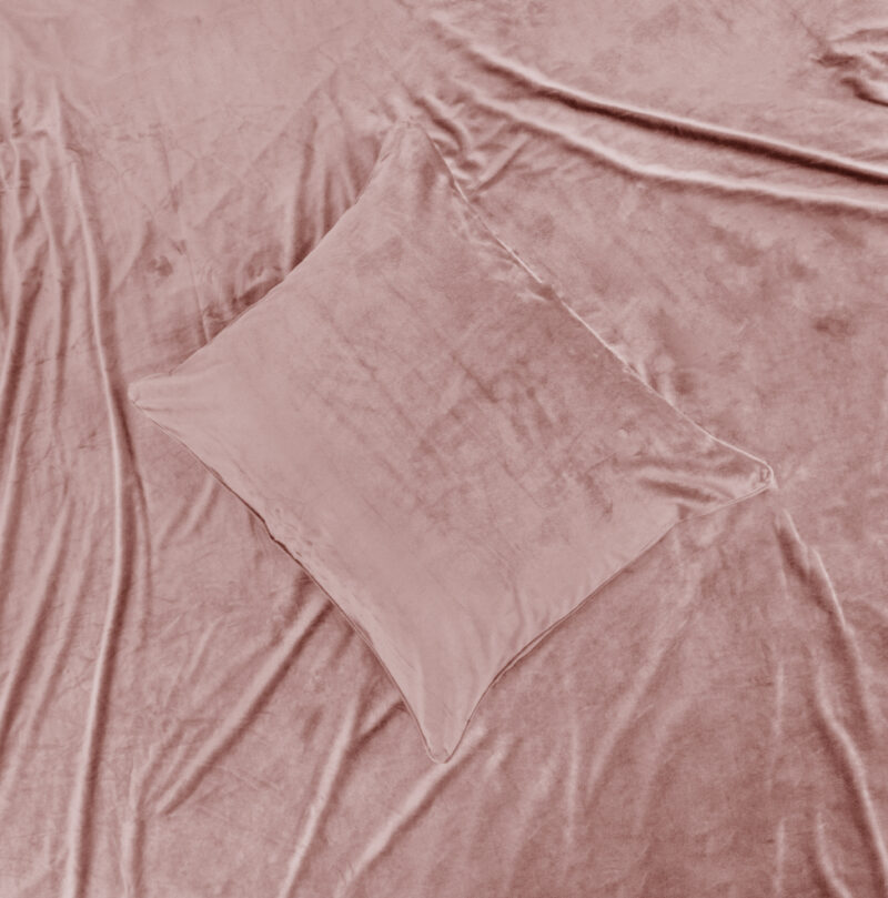 Sleeptime Velvet Piping Soft Pink 140 x 220