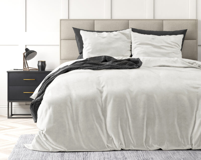 Velvet Uni Dekbedovertrek Wit 140 x 220 Sleeptime