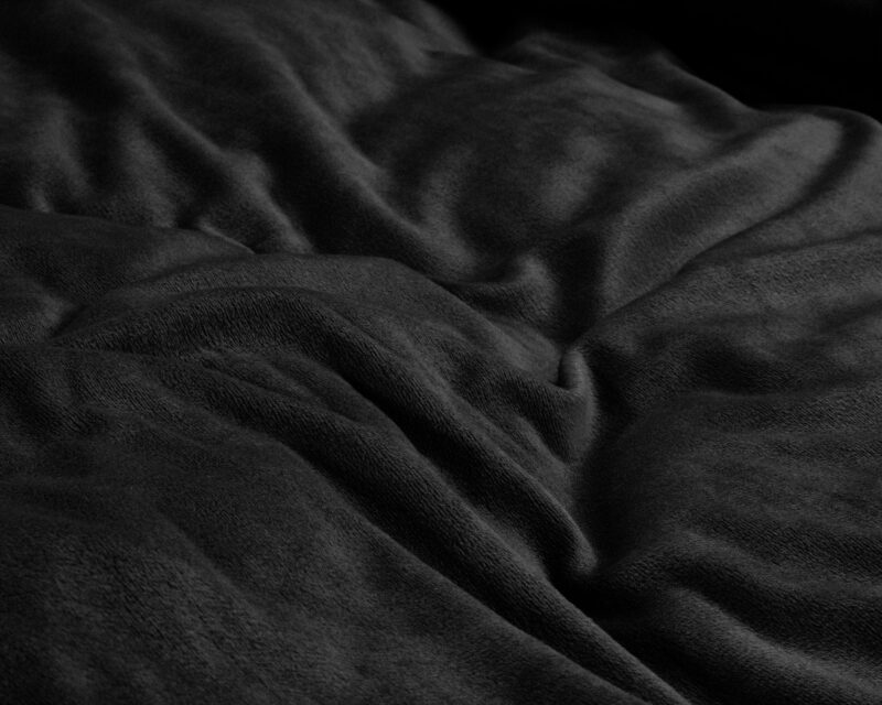 Sleeptime Velvet Uni Dekbedovertrek Zwart 140 x 220