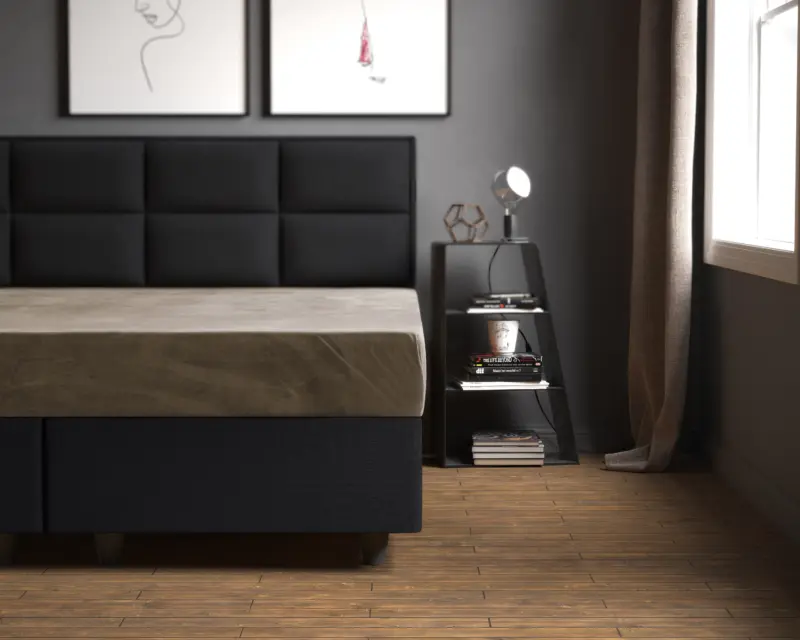 Velvet hoeslaken Taupe/Grijs 90 x 200