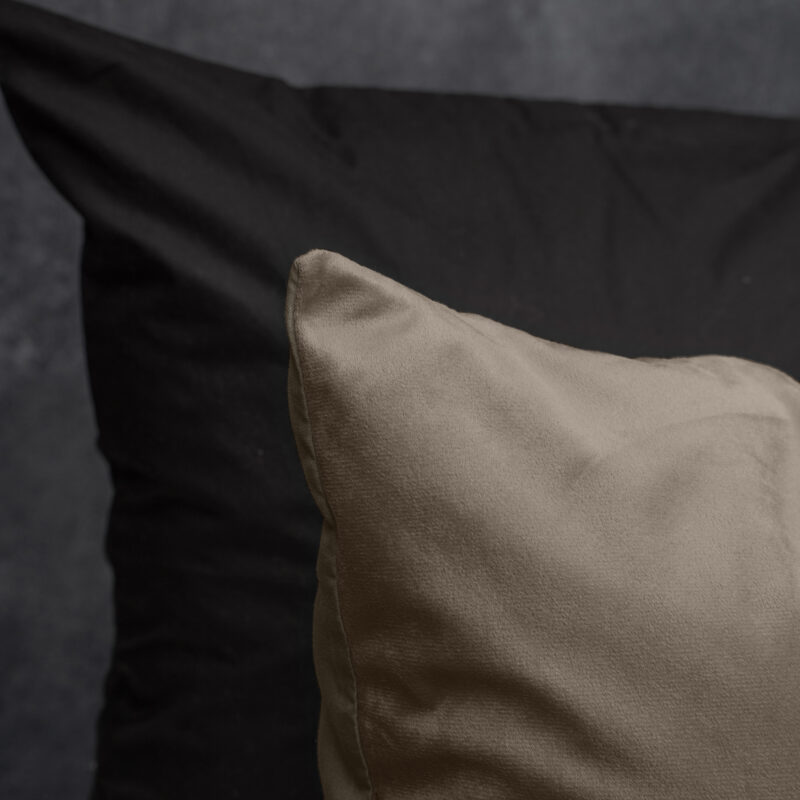 Velvet uni Taupe/Grijs 140 x 200/220