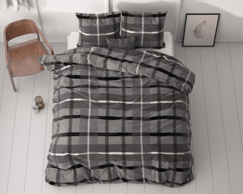 Vintage Check Antraciet 200 x 200/220 Sleeptime