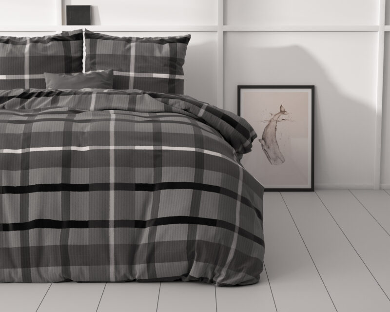 Vintage Check Antraciet 200 x 200/220