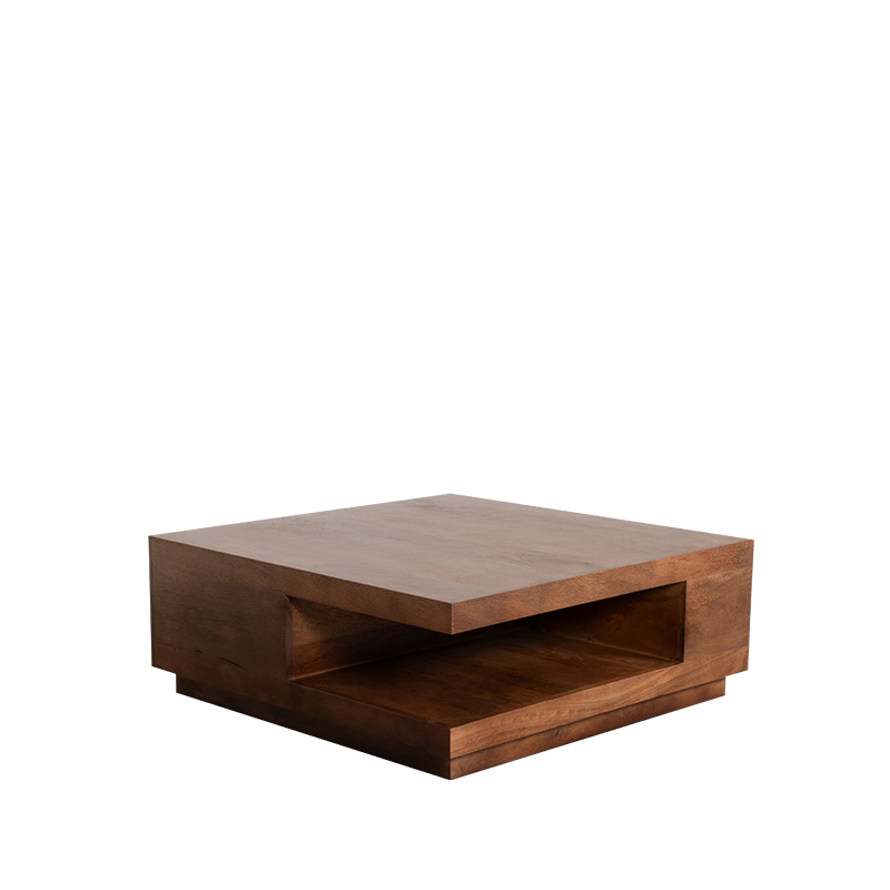 LABEL51 Salontafel Square - Nature Smooth - Mangohout - 80 cm Square